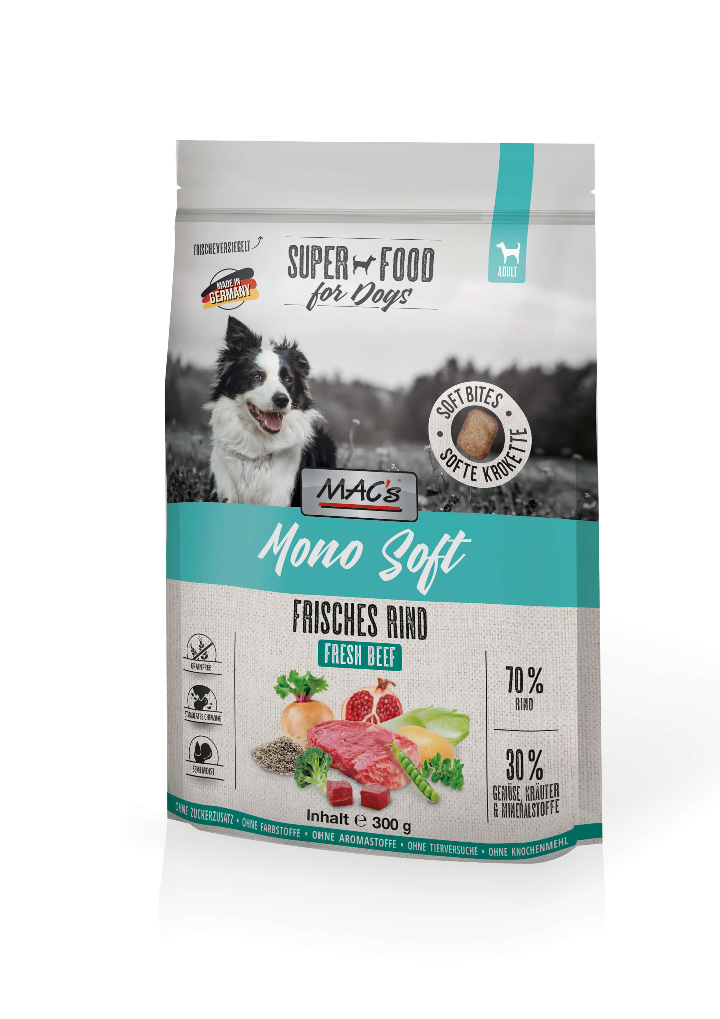 MAC's Dog Mono Soft - Frisches Rind 300g