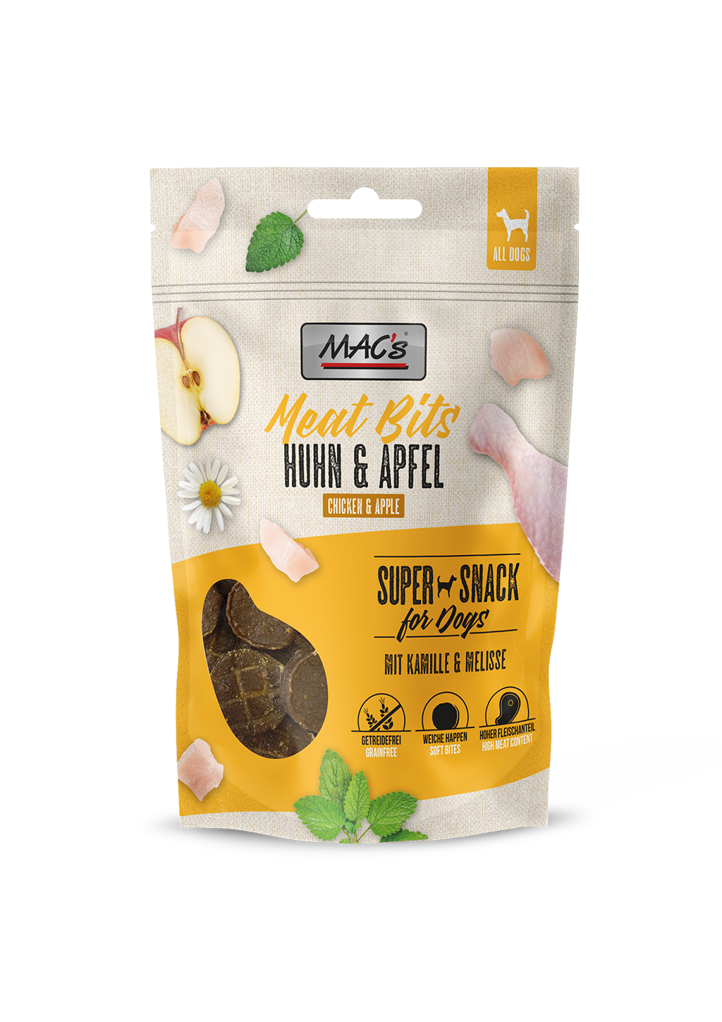 MACs Dog Meat Bits Huhn & Apfel 90g