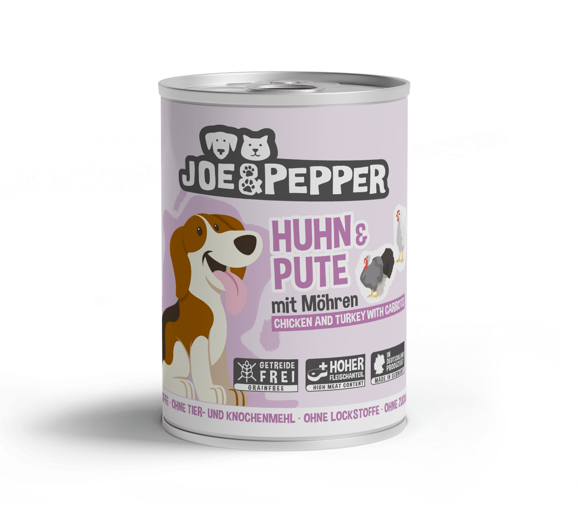 Joe & Pepper Dog Huhn & Pute mit Möhren 400g