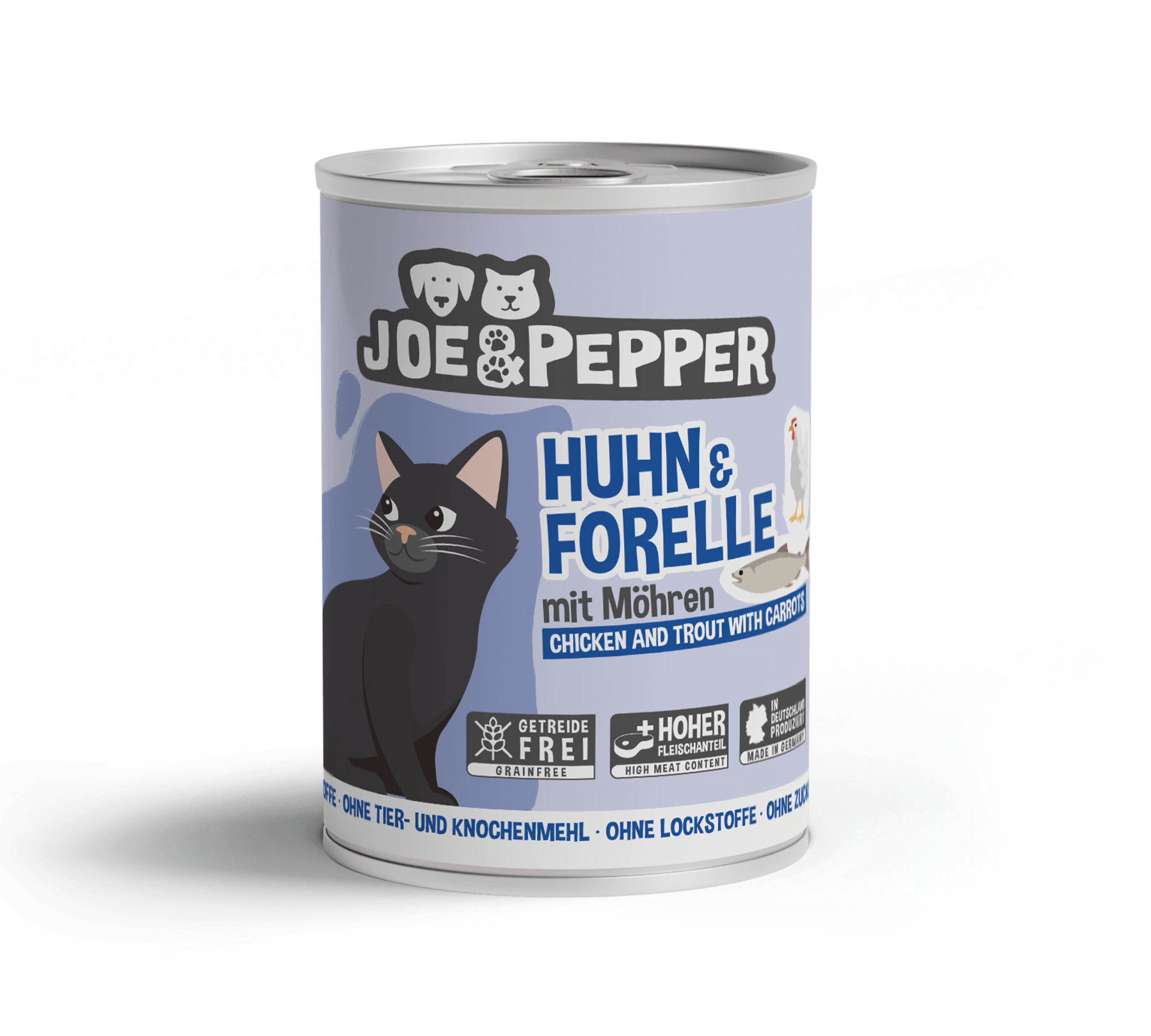 Joe & Pepper Cat Huhn & Forelle mit Möhren 400g