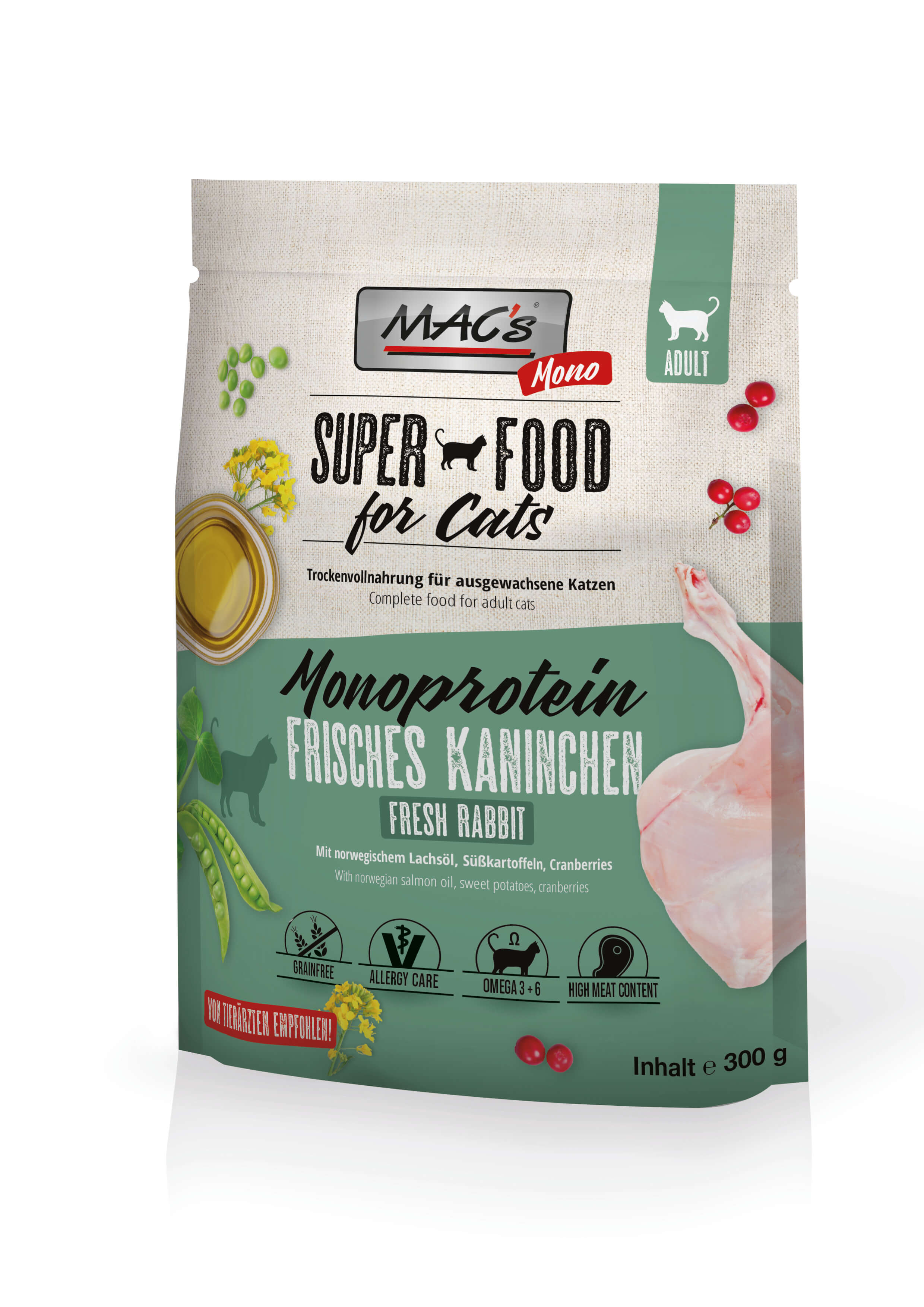 MAC's Cat Mono frisches Kaninchen 300g MAC's Cat Mono frisches Kaninchen 300g
