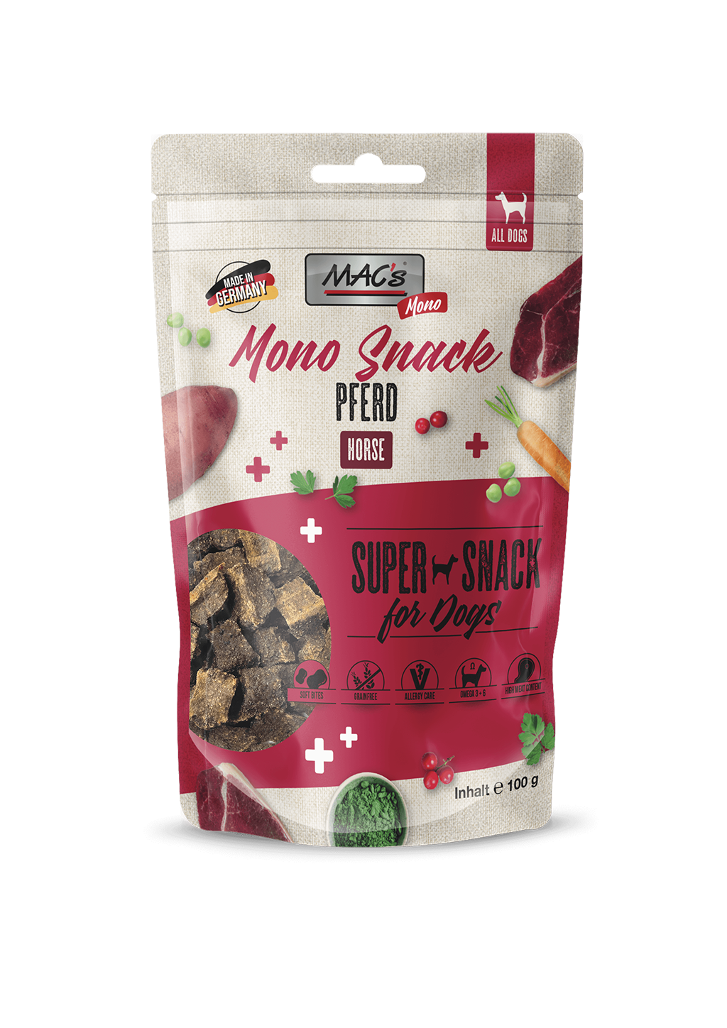 MAC's Dog Mono Snack Pferd 100g MAC's Dog Mono Snack Pferd 100g