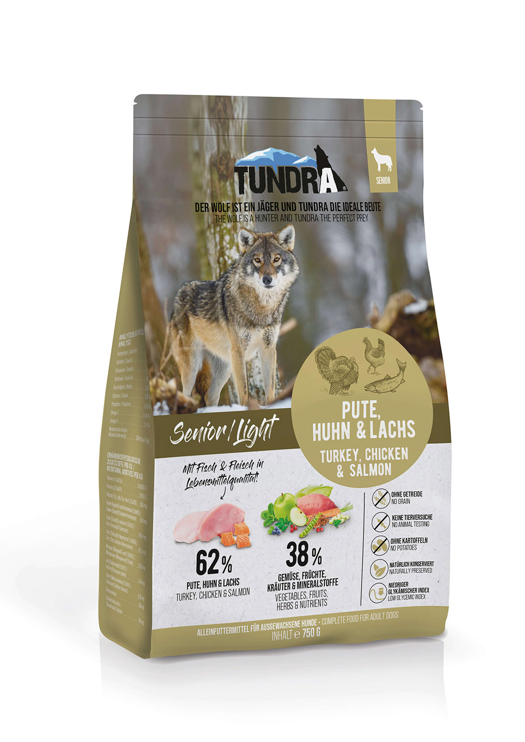 Tundra Dog Senior/Light Pute, Huhn & Lachs 750g Tundra Dog Senior/Light Pute, Huhn & Lachs 750g