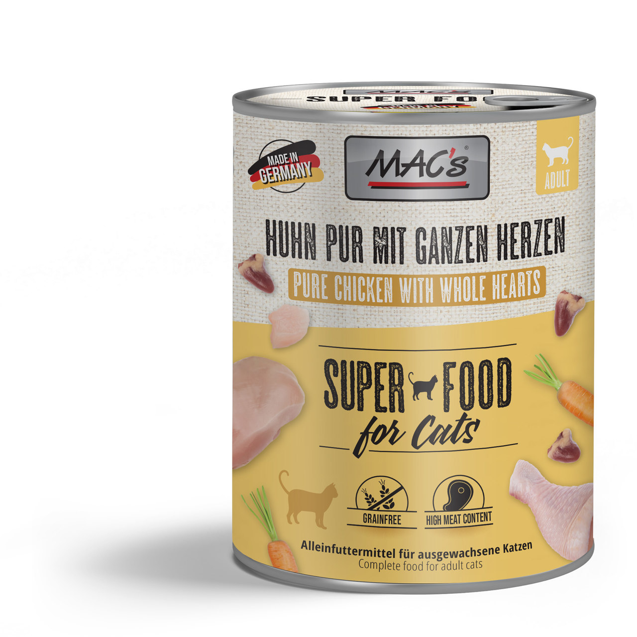 MAC's Cat Huhn pur mit ganzen Herzen 800g MAC's Cat Huhn pur mit ganzen Herzen 800g