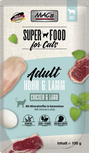 MACs Cat Pouchpack Huhn & Lamm 100g