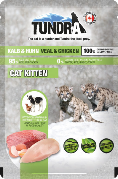 Tundra Cat Pouch Kitten Kalb & Huhn 85g