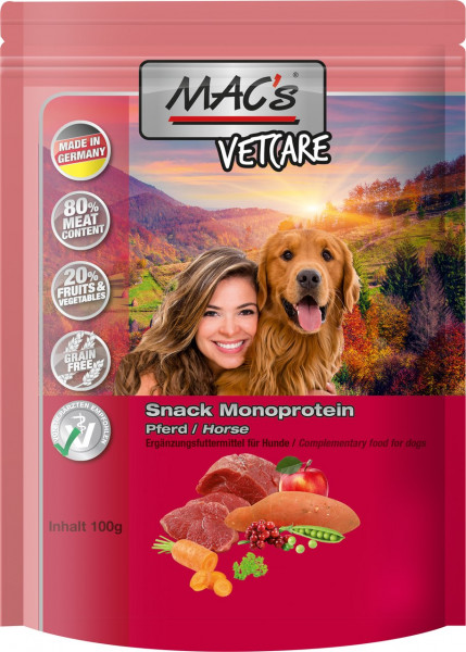 MACs Dog Mono Snack Pferd 100g