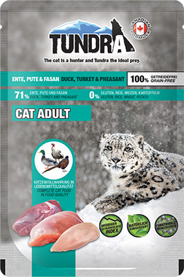 Tundra Cat Pouch Ente, Pute/Fasan 85g