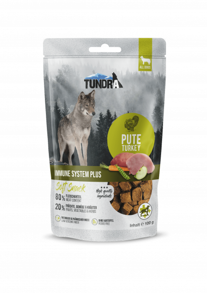 Tundra Dog Snack Immune System+ Pute 100g