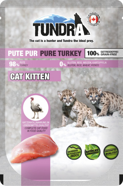Tundra Cat Pouch Kitten Pute pur 85g
