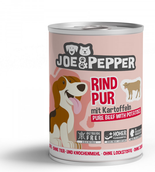 Joe & Pepper Dog Rind pur m. Kartoffel 400g