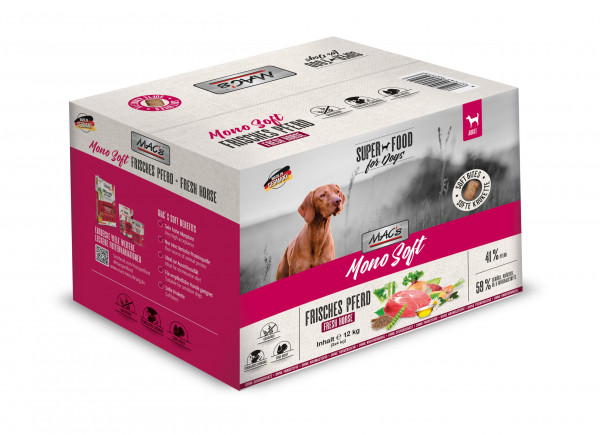 MACs Dog Mono Soft - Frisches Pferd 3x4kg