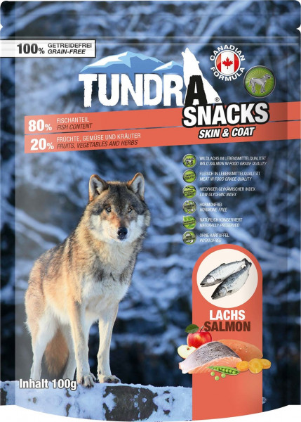 Tundra Dog Snack Skin & Coat Lachs 100g