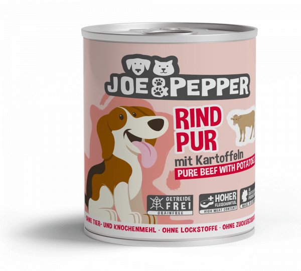 Joe & Pepper Dog Rind pur mit Kartoffeln 800g